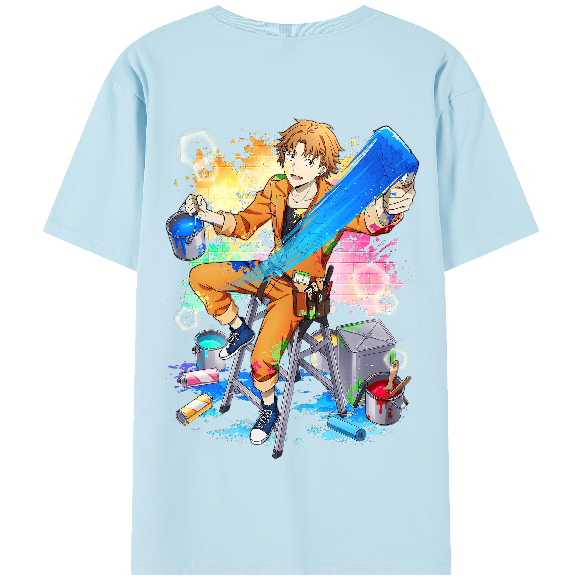 （画像用） 文豪ストレイドッグス Bungo Stray Dogs 綿100％半袖Tシャツ（背面プリント）